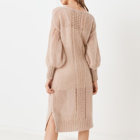 Spell & the Gypsy Knit Midi Dress in Stone S/M NWT - Picture 2 of 8